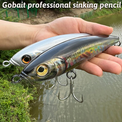 Big Sinking Pencil Lure 107g 18.5cm Fishing Jerkbait Hook Tuna Pesca Tackle Swimbait Cast Deep Floating Minnow Silicone Bait