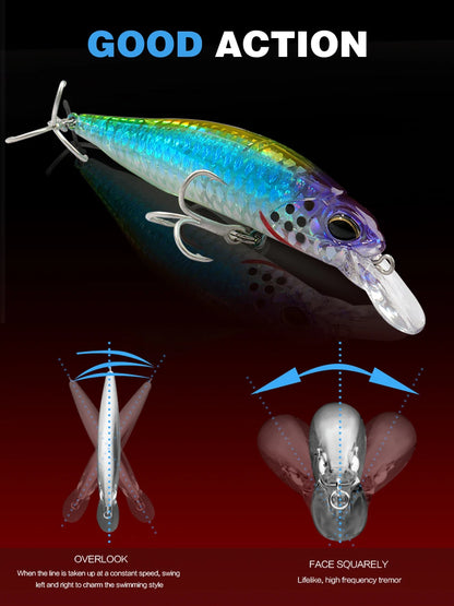 Fishing Lure Kit Floating 8.5g Bait Sinking Minnow 5g Wobbler Swimbait Carp Fishing Tackle Rattle Cranbait Set Pesca Jerkbait