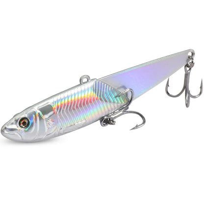 Metal Jig VIB Lure 20g 30g 40g Spinner Spoon 3D Eye Color Laser Spinning Fishing Tackle Hook Swimbait Pesca Spinnerbait Bait