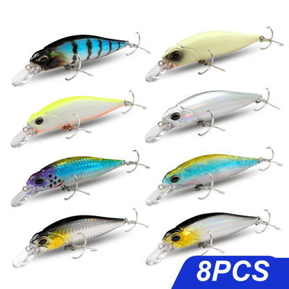 Fishing Lure Kit Floating 8.5g Bait Sinking Minnow 5g Wobbler Swimbait Carp Fishing Tackle Rattle Cranbait Set Pesca Jerkbait