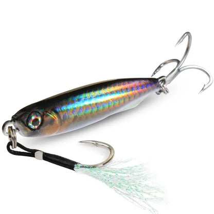 GOBAIT Metal Jig Lure 10g 20 30g 40g Spinner Spoon 3D Eye Color Spinning Fishing Tackle Popper Gear Hook Swimbait Pesca Bait