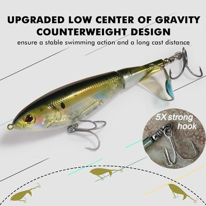 Topwater Propeller Plopper 20g 27g Spin Bait Gear Swimbait Pesca Rotating Tail Wobbler Spinnerbait Angler Fishing Crankbait Lure