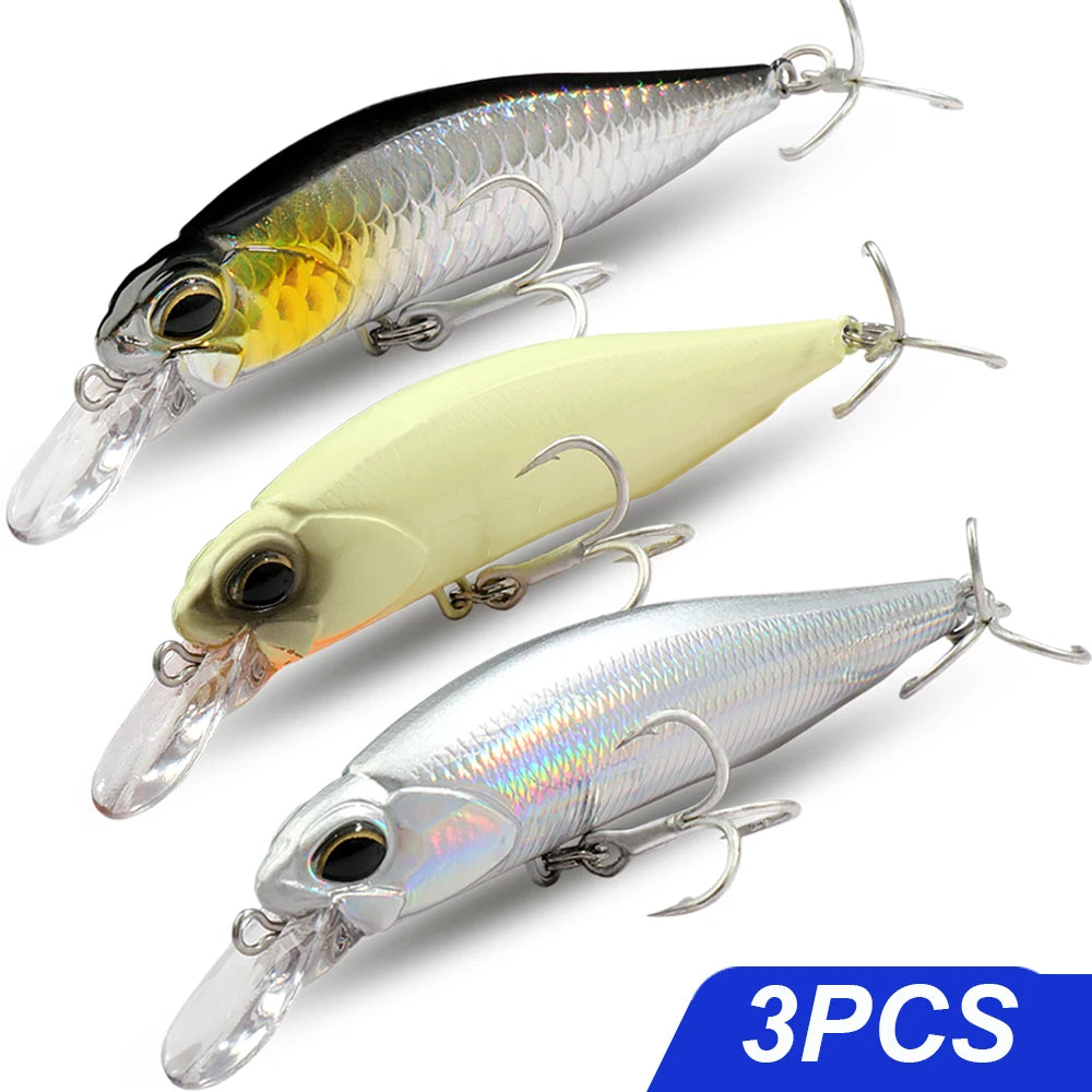 Fishing Lure Kit Floating 8.5g Bait Sinking Minnow 5g Wobbler Swimbait Carp Fishing Tackle Rattle Cranbait Set Pesca Jerkbait
