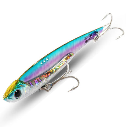VIB Fishing Lure 20g 25g 30g Metal Jig Sinking Big Blade Long Cast Treble Hooks Spinner Spoon VIBRATION Tackle Pesca Hard Bait