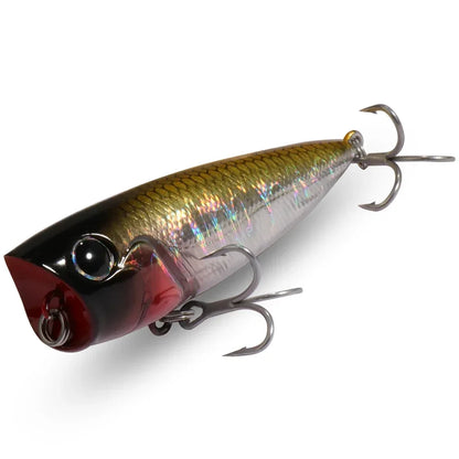 Top Water Popper 8g 6.5cm Lure Steel Ball Copper Ballast Balance Pesca Wobbler Floating Minnow Hook Tackle Rattle Cranbait Bait