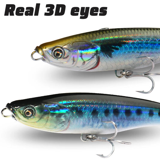 Sinking Pencil Lure 53g 10.5cm Popper Saltwater Hook Swimbait Pesca Plopper Long Cast Whopper Sea Fishing Crankbait Silicon Bait
