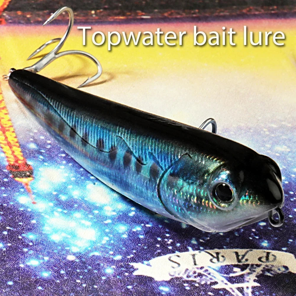 Walk The Dog Topwater Fishing Lure 15g 11cm Floating Pencil Bait 3D Swimbait Hook Popper Pesca Wobbler Minnow Gear Crankbait