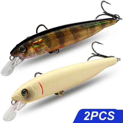Suspend Fishing Lure 10g 10.2cm Minnow Treble Hooks Swimbait Kit Fishing Tackle Wobbler Rattle Cranbait Bait Pesca Jerkbaits