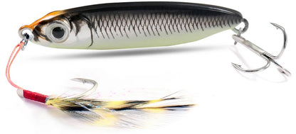 Metal Fishing Lure 10g 15g 20g Shore Cast Hook Swimbait Spoon Jig Artificial Bait Laser Cover Pike Trout Pesca Spinning Tackle