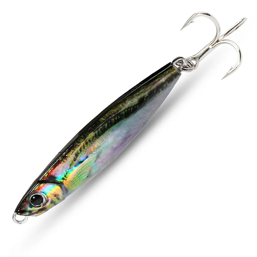 Metal Fishing Lure 10g 15g 20g Shore Cast Hook Swimbait Spoon Jig Artificial Bait Laser Cover Pike Trout Pesca Spinning Tackle