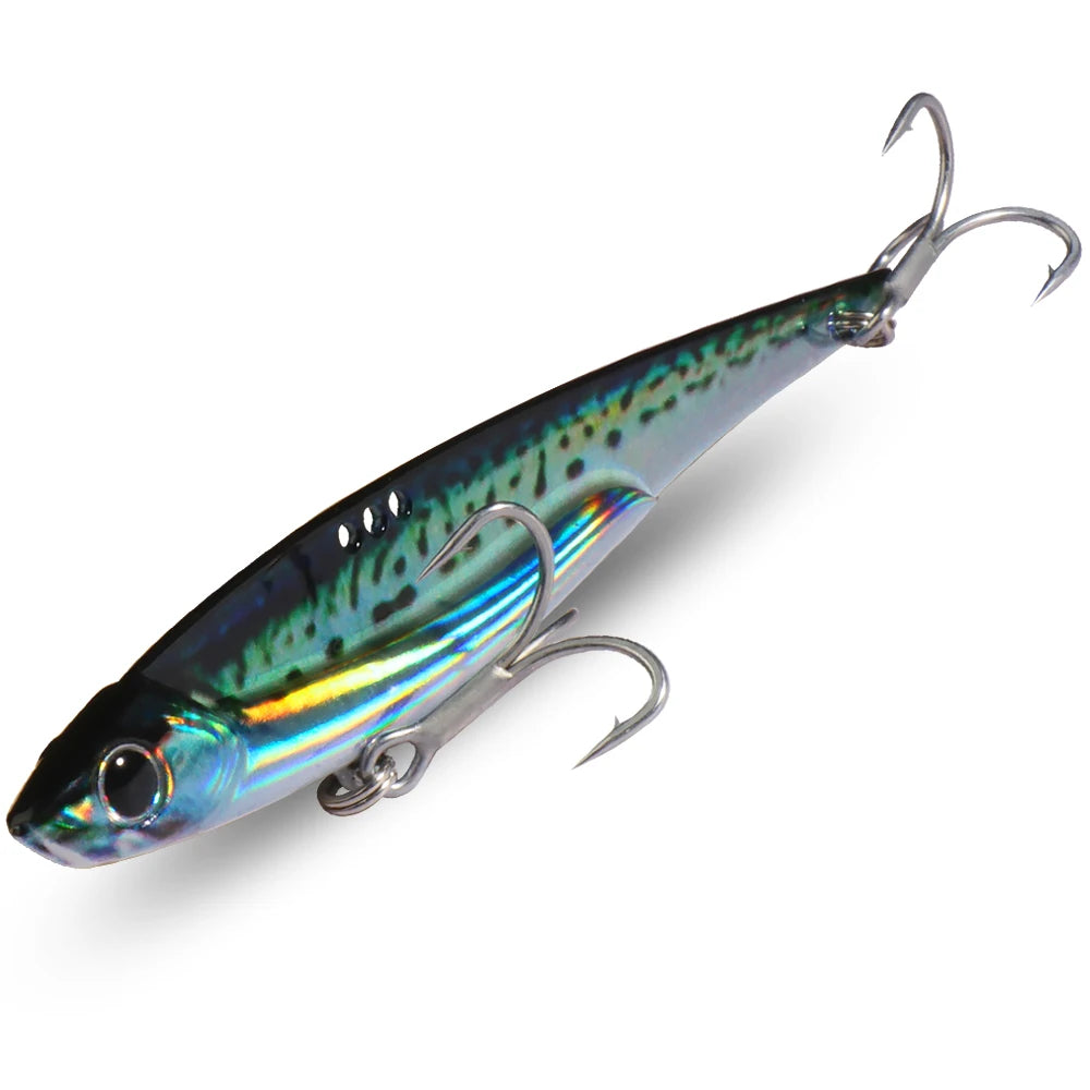VIB Fishing Lure 20g 25g 30g Metal Jig Sinking Big Blade Long Cast Treble Hooks Spinner Spoon VIBRATION Tackle Pesca Hard Bait