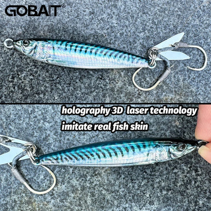 Metal Jig Lure 20g 30g 40g 3D Printed Fast Sinking  Fishing Tackle Blade Hook Swimbait Pesca VIB Bait