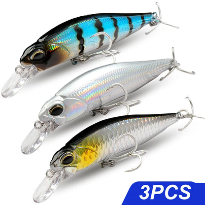 Fishing Lure Kit Floating 8.5g Bait Sinking Minnow 5g Wobbler Swimbait Carp Fishing Tackle Rattle Cranbait Set Pesca Jerkbait