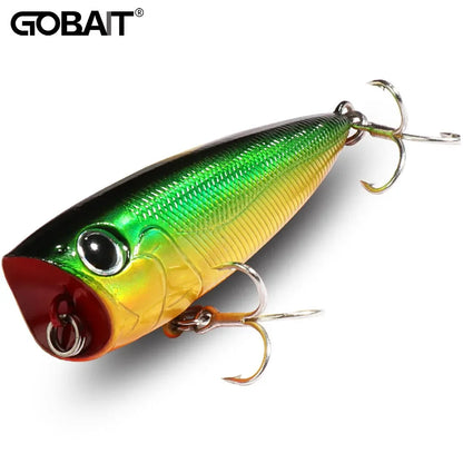 Top Water Popper 8g 6.5cm Lure Steel Ball Copper Ballast Balance Pesca Wobbler Floating Minnow Hook Tackle Rattle Cranbait Bait