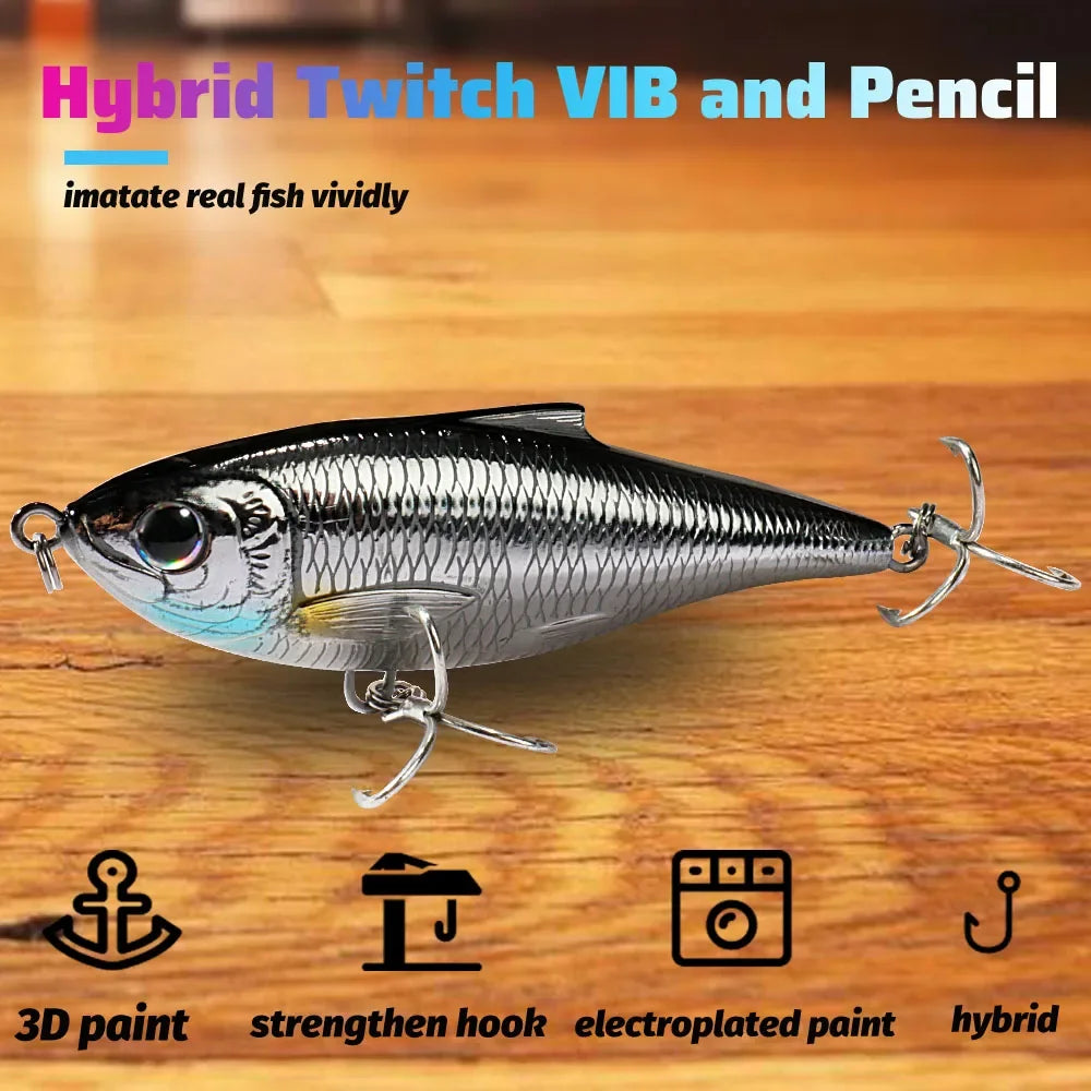 Floating Minnow 12g 7.5cm Sinking Pencil Lure 20g 9cm VIB Rattle Steel Ball Swimbait Twitch Wobbler Pesca Tackle Twitch Bait