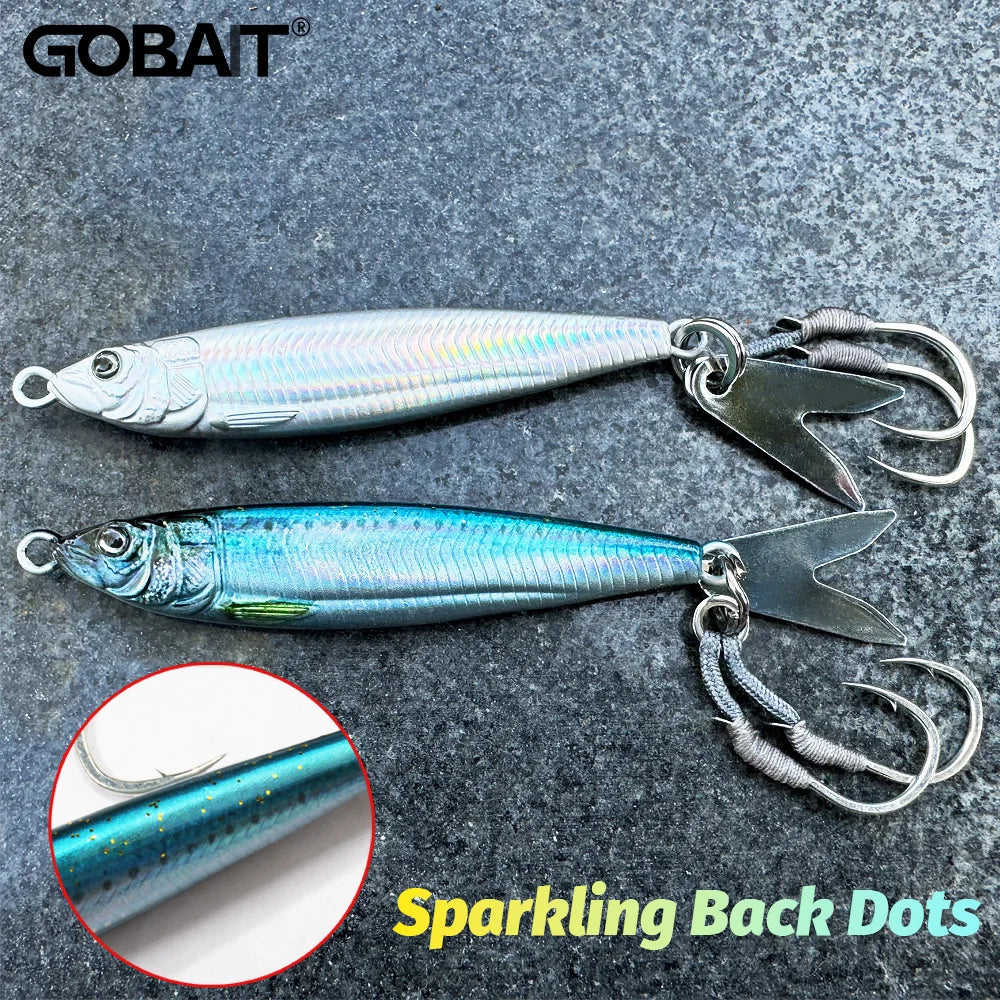Metal Jig Lure 20g 30g 40g 3D Printed Fast Sinking  Fishing Tackle Blade Hook Swimbait Pesca VIB Bait