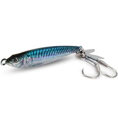 Metal Jig Lure 20g 30g 40g 3D Printed Fast Sinking  Fishing Tackle Blade Hook Swimbait Pesca VIB Bait