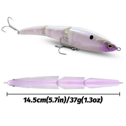 Swimbait 37g 14.5cm Multi Joint Lure Slow Sinking Pencil Metal Joints VIB Pesca Treble Hooks Carp Fishing Tackle Hard Bait