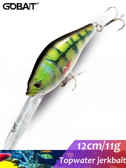 Floating Minnow 12g 10cm Fishing Lure Accoustic Steel Ball Swimbait Hook Wobbler Pesca Jerkbait Crank Tackle Crankbait Bait
