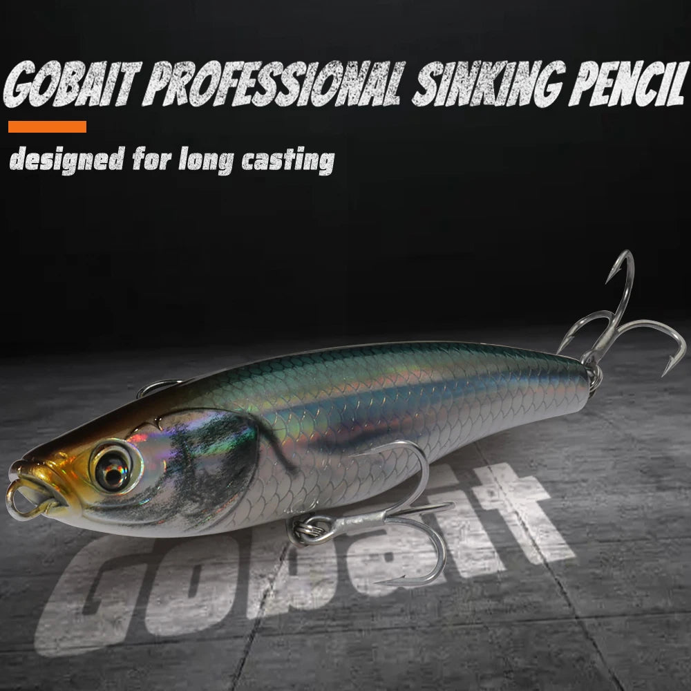 Sinking Pencil Lure 53g 10.5cm Popper Saltwater Hook Swimbait Pesca Plopper Long Cast Whopper Sea Fishing Crankbait Silicon Bait