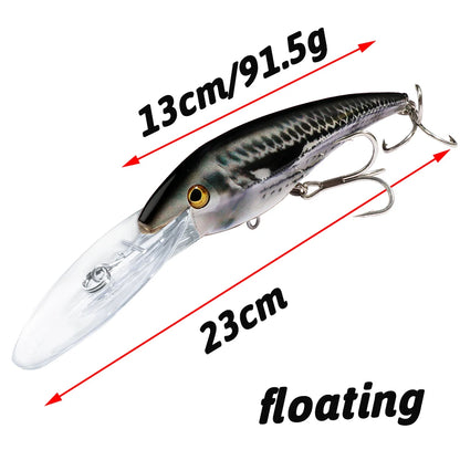 Big Sinking Pencil Lure 107g 18.5cm Fishing Jerkbait Hook Tuna Pesca Tackle Swimbait Cast Deep Floating Minnow Silicone Bait