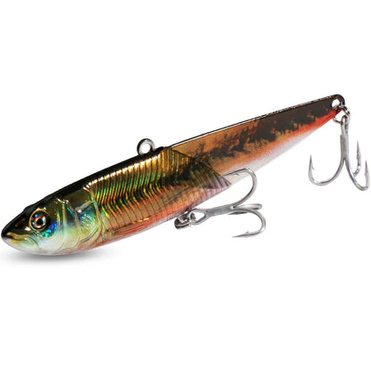 Metal Jig VIB Lure 20g 30g 40g Spinner Spoon 3D Eye Color Laser Spinning Fishing Tackle Hook Swimbait Pesca Spinnerbait Bait