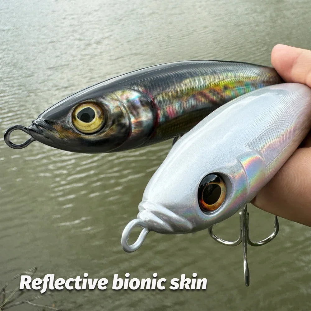 Big Sinking Pencil Lure 107g 18.5cm Fishing Jerkbait Hook Tuna Pesca Tackle Swimbait Cast Deep Floating Minnow Silicone Bait