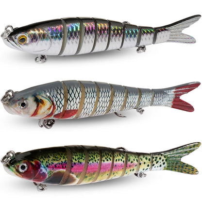 3PCS Swimbait 11g 16g 27g Multi Joint Lure Sinking Bionic Fish Swimming Pesca Bass Treble Hook Carp Fishing Tackle Hard Bait