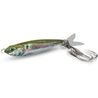 Metal Jig Lure 20g 30g 40g 3D Printed Fast Sinking  Fishing Tackle Blade Hook Swimbait Pesca VIB Bait