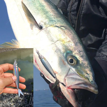 Metal Jig Lure 20g 30g 40g 3D Printed Fast Sinking  Fishing Tackle Blade Hook Swimbait Pesca VIB Bait