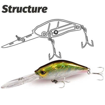 Floating Minnow 12g 10cm Fishing Lure Accoustic Steel Ball Swimbait Hook Wobbler Pesca Jerkbait Crank Tackle Crankbait Bait