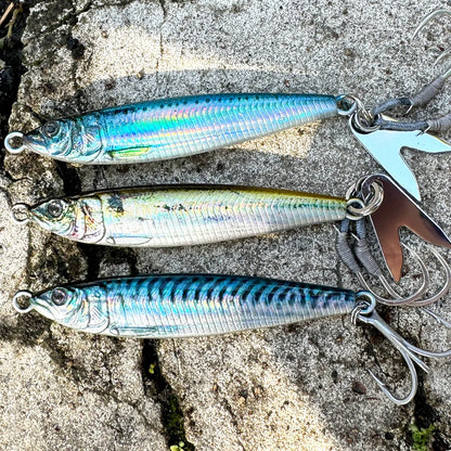 Metal Jig Lure 20g 30g 40g 3D Printed Fast Sinking  Fishing Tackle Blade Hook Swimbait Pesca VIB Bait