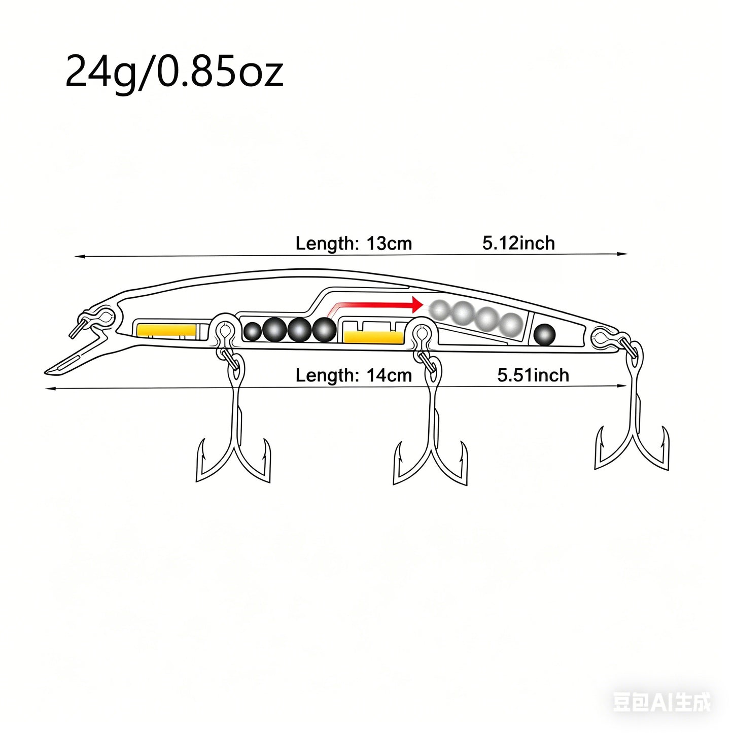 GOBAIT® Minnow Lure Floating Weight Control System